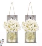 Remote Control Creative Wooden Jar Lantern Wall Lamp